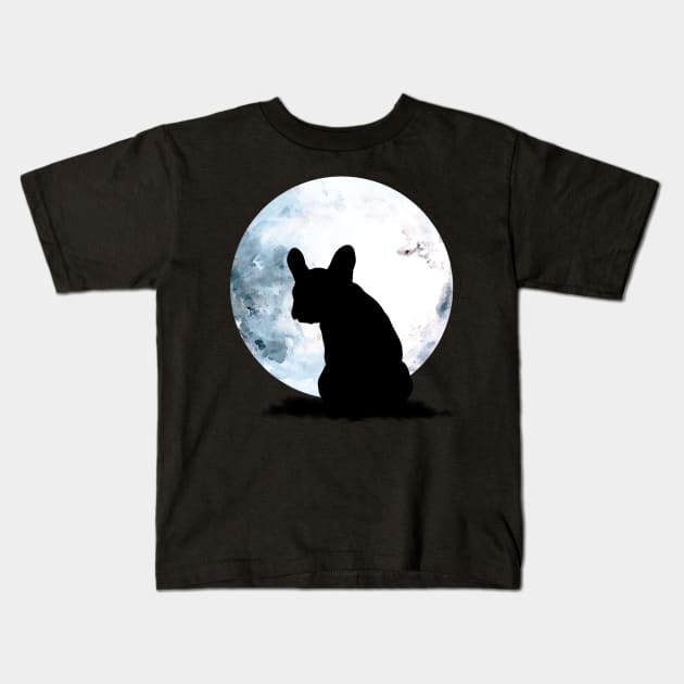 French Bulldog and moon Kids T-Shirt by Collagedream